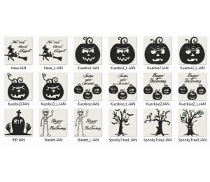 Stickdatei - Halloween Silhouette Mix